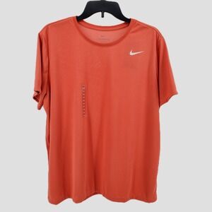 Nike Dri-FIT Training T-Shirt Short Sleeve‎ Athletic Top Coral Orange Women XXL